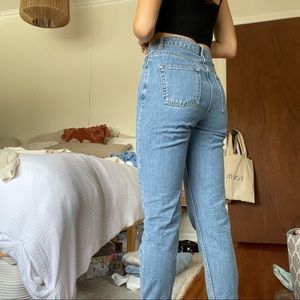 TOPSHOP Mom Jeans with Cuffed Hem